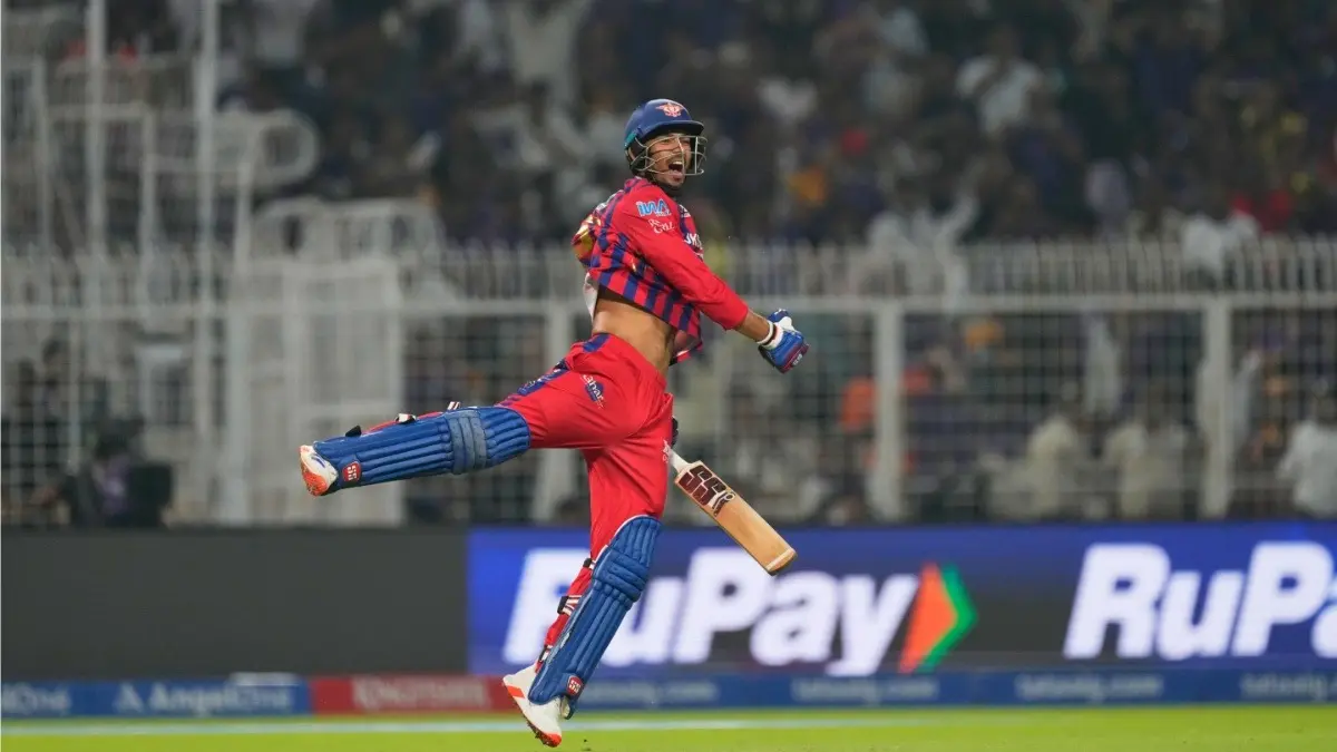 IPL 2026 - Sunil Gavaskar Showers Praise On LSG Prodigy Mukul Choudhary After Eden Gardens Heroics: 'He Showed Calmness' Mukul Choudhary celebrating after LSG's win over KKR