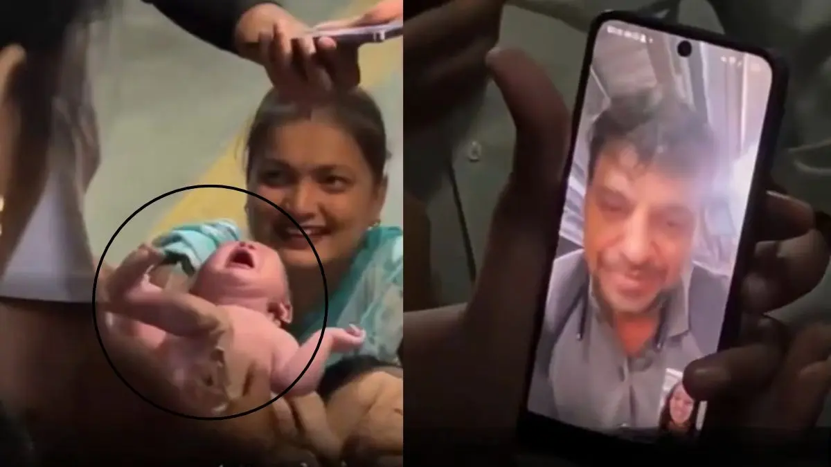 राम मंदिर स्टेशन पर वीडियो कॉल के जरिए युवक ने कराई डिलीवरी, हाथ कांप रहे थे, डर लग रहा था, लेकिन फिर भी दिखाई हिम्मत- VIDEO Mumbai pregnant-woman-delivers-baby-via-video-call-at-ram-mandir-station video viral