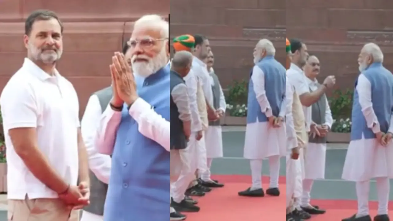 VIDEO: कार से उतरे, हाथ जोड़कर आगे बढ़े फिर अचानक पीछे घूम गए...जब संसद भवन में PM Modi ने की राहुल गांधी से मुलाकात; क्या हुई बात? Namaste Moment: PM Modi meets Rahul Gandhi at Parliament Premises