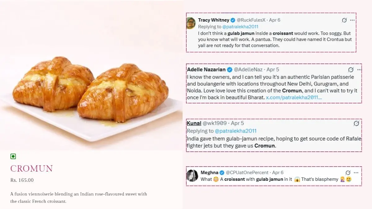 Gulab Jamun x Croissant Crossover: Viral ₹165 'Cromun' Dessert Sends Internet In A Meltdown Netizens react to viral 'Cromun' dessert