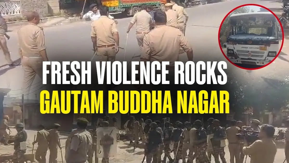 Noida Workers’ Protest Explodes Into Fresh Violence: Stone-Pelting, Tear Gas in Sector 70, Sector 80 Noida Workers’ Protest Explodes Into Fresh Violence: Stone-Pelting, Tear Gas in Sector 70, Sector 80