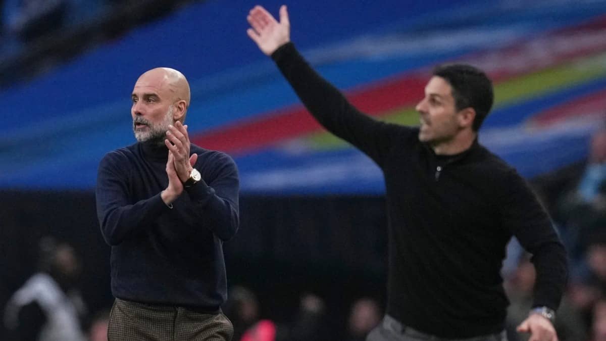 Pep Guardiola and Mikel Arteta