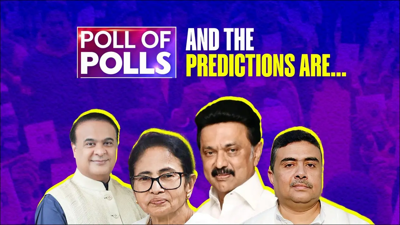 Poll Of Polls 2026: BJP Eyes Bengal Breakthrough, Holds Assam; Tight Contests In Tamil Nadu & Kerala | 15 Takeaways From Poll Of Polls Poll of Polls 2026: BJP Eyes Bengal Breakthrough, Holds Assam; Tight Contests in Tamil Nadu & Kerala | 15 Key Takeaways from Exit Poll Trends