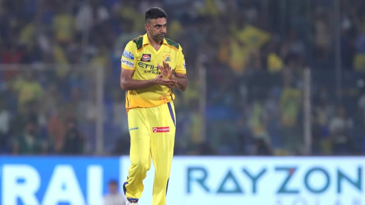 R Ashwin in action for CSK