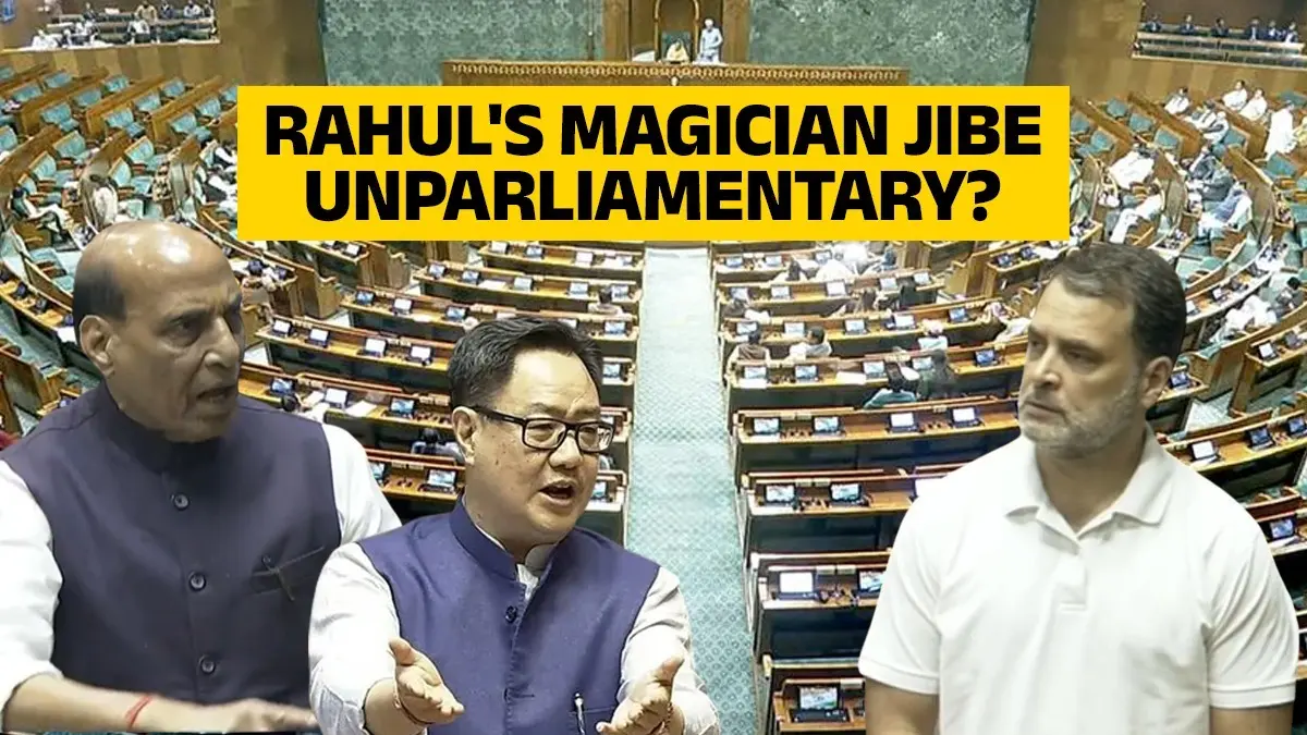 Rahul Gandhi’s ‘Magician’ Jibe At PM Modi Sparks Row In Parliament: Is It Unparliamentary? What The Rule Book Says Rahul Gandhi’s ‘Magician’ Jibe At PM Modi Sparks Row In Parliament: Is It Unparliamentary? What The Rule Book Says