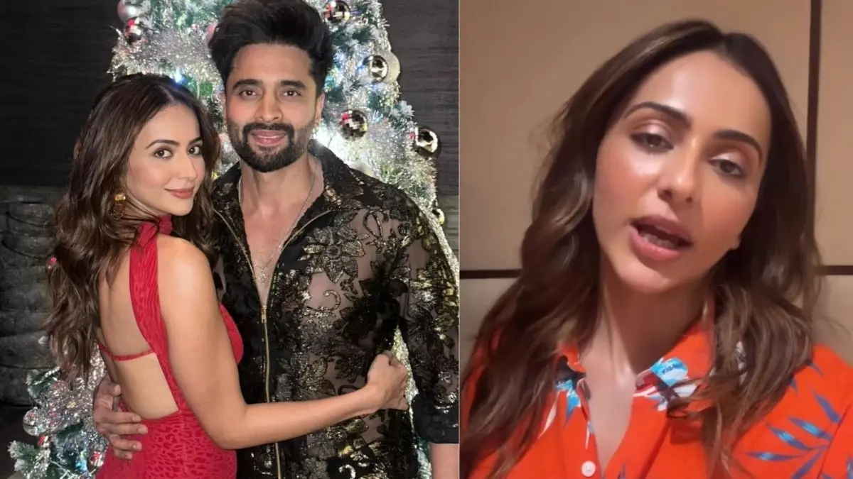 Rakul Preet Singh: 'Situationship' वाले बयान पर रकुल प्रीत ने लगाई क्लास, कैमरे के सामने पति जैकी ने पकड़े कान; बोलीं- 'Genz बनने की जरूरत नहीं' rakul-preet-singh-reacts-to-jackky-bhagnani-situationship-comment -says-sorry-apology-video