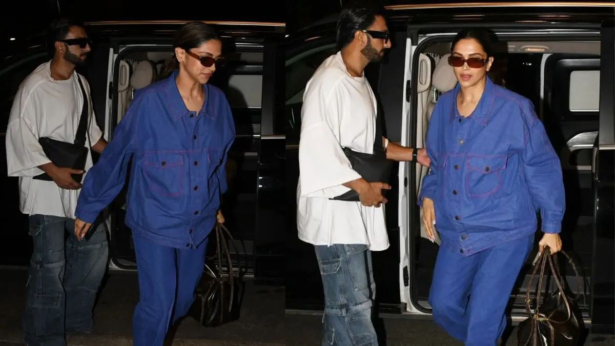 Ranveer Deepika Photos: बेबी बंप छुपाते दिखीं दीपिका पादुकोण, ऑल-डेनिम लुक में छाया लुक; रणवीर सिंह का दिखा प्रोटेक्टिव अंदाज Ranveer Deepika Photos