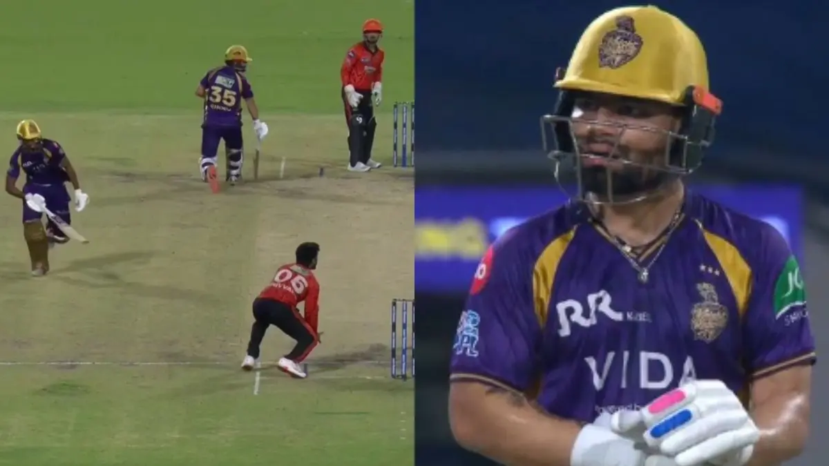 WATCH | Rinku Singh Loses COOL After Ankrish Raghuvanshi Gifts His Wicket To Run-Out Against SRH in IPL 2026 Rinku Singh, Ankrish Raghuvanshi