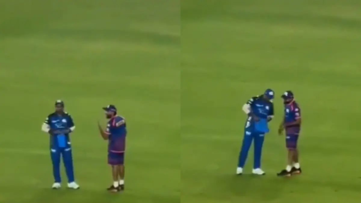 WATCH | Rohit Sharma SPOTTED Giving Tips to Suryakumar Yadav During GT-MI IPL 2026 Match; Video Goes VIRAL Rohit Sharma, Suryakumar Yadav, IPL 2026