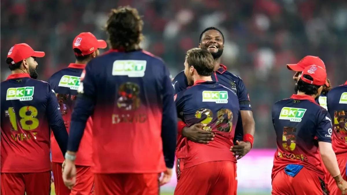 IPL 2026: Star All-Rounder Romario Shepherd Reflects On Journey From Guyana To RCB Romario Shepherd celebrating with his RCB teammates