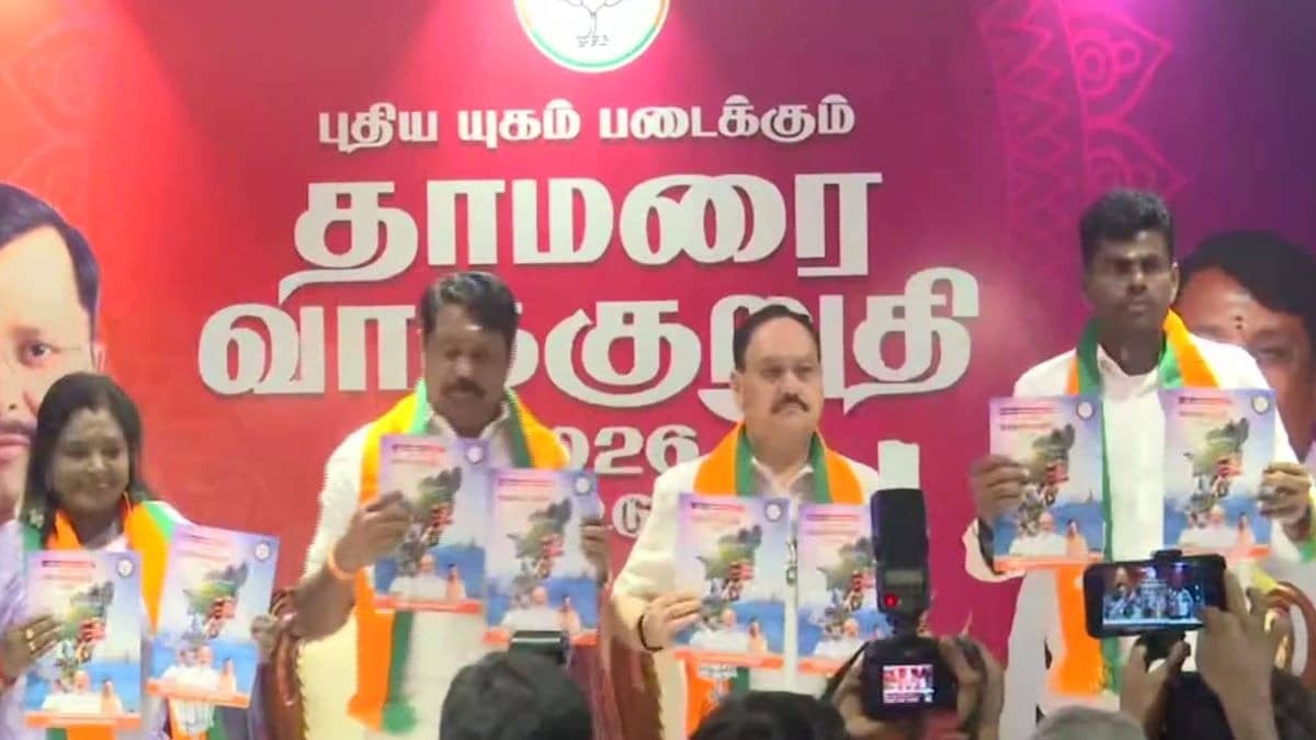 Rs 2000 to Women Heads of Family, 3 Free LPG Cylinders: BJP Releases Manifesto for Tamil Nadu Polls
