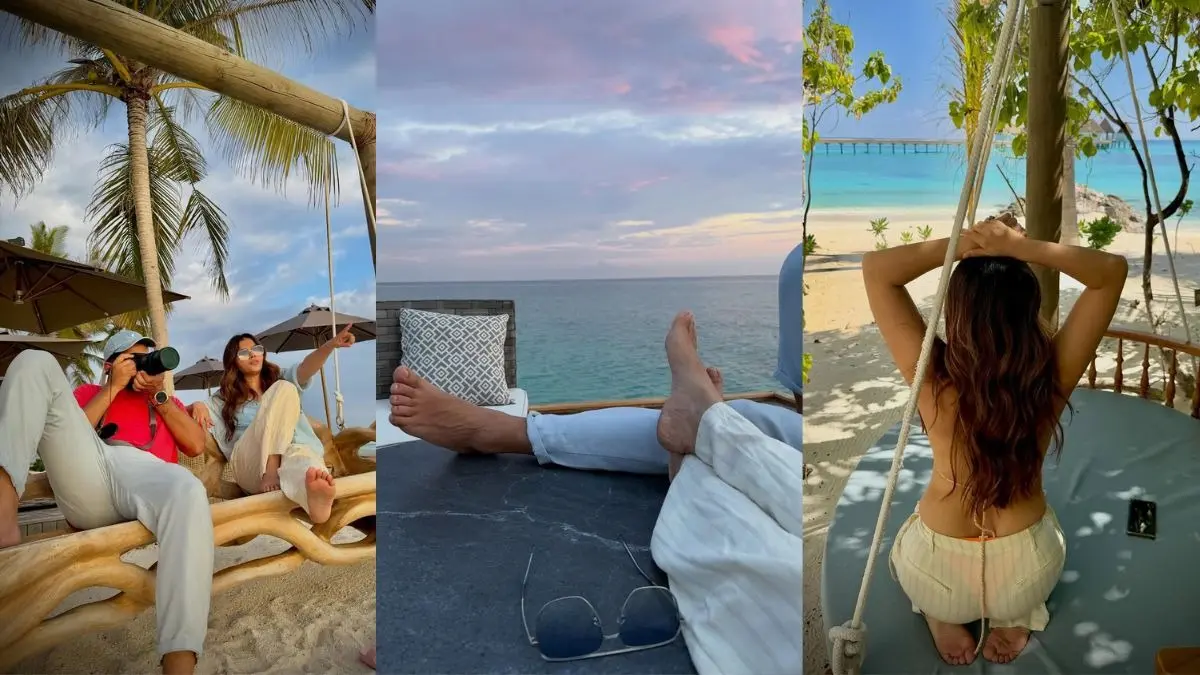 Rubina Dilaik Photos: मालदीव में रुबीना दिलैक का पति संग बोल्ड अंदाज, बिकिनी लुक ने बढ़ाया इंटरनेट का पारा rubina dilaik maldives photos