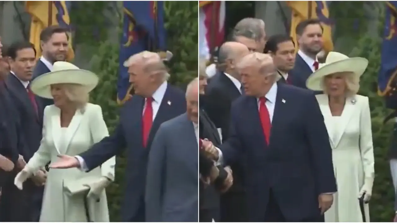 'Rude': Internet Fumes As Trump Snubs Queen Consort Camilla At White House | Viral Video Sparks Royal Protocol Row 'Rude': Internet Fumes As Trump Snubs Queen Consort Camilla At White House | Viral Video Sparks Royal Protocol Row