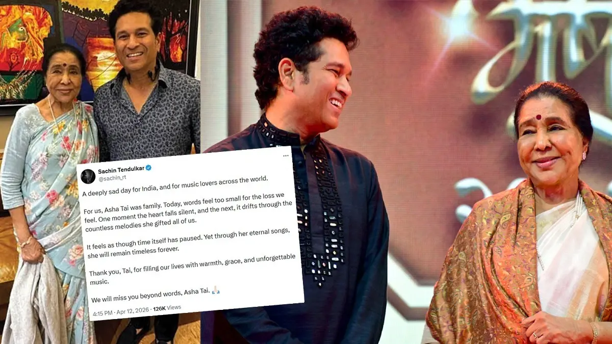 Sachin Tendulkar Post: जब अर्जुन की शादी में शामिल हुई थीं आशा भोसले, अब उनके निधन पर सचिन ने लिखी दिल छू लेने वाली बात sachin tendulkar on asha bhosle death