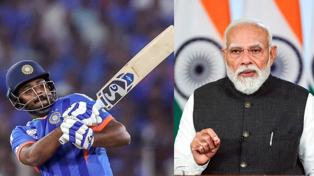 Sanju Samson and Prime Minister Narendra Modi