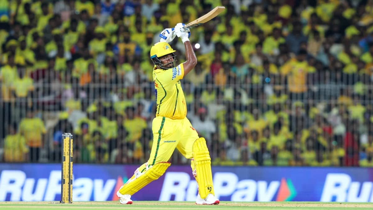 Sanju Samson in action for CSK