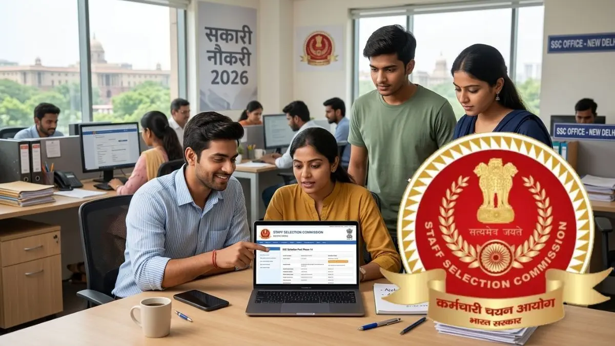 Sarkari Naukri 2026: 10वीं, 12वीं और ग्रेजुएट युवाओं के लिए बंपर मौका, 3003 पदों पर भर्ती शुरू, इस दिन तक कर सकते हैं आवेदन Sarkari Naukri 2026 SSC Selection Post Phase-14