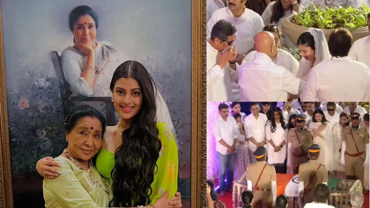 Asha Bhosle: आखिरी विदाई देते वक्त खुद को संभाल नहीं पाईं जनाई भोसले, फूट-फूटकर रोता देख नम हुईं सबकी आंखें; Video sha Bhosle Funeral Granddaughter Zanai Bhosle Breaks Down