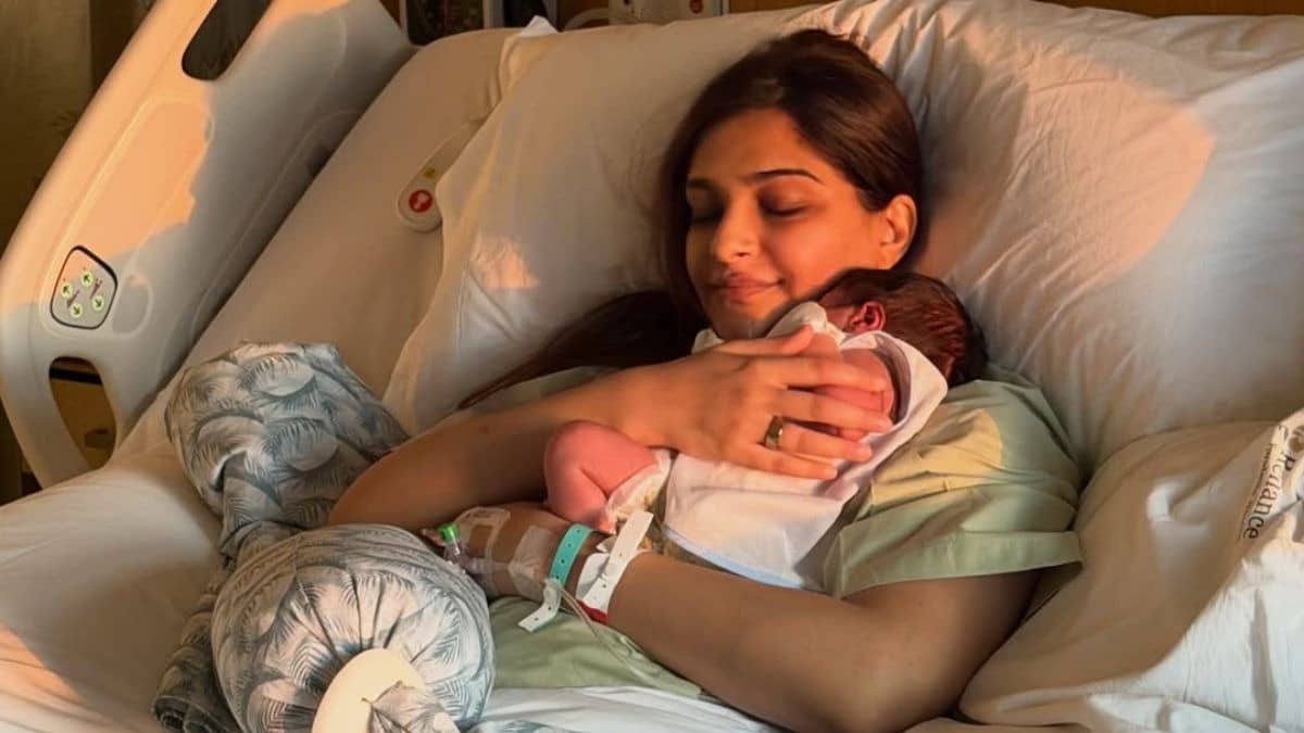 Sonam Kapoor With Her Newborn Son
