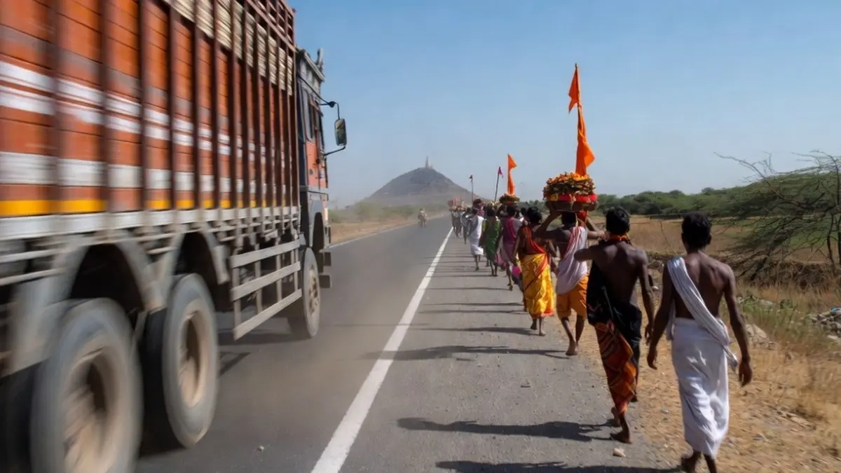 गुजरात: तेज रफ्तार ट्रक ने मंदिर जा रहे श्रद्धालुओं की भीड़ को रौंदा, 7 की मौत, कई घायल; हाईवे पर हुआ दर्दनाक हादसा Speeding Truck crash Crowd of Devotees