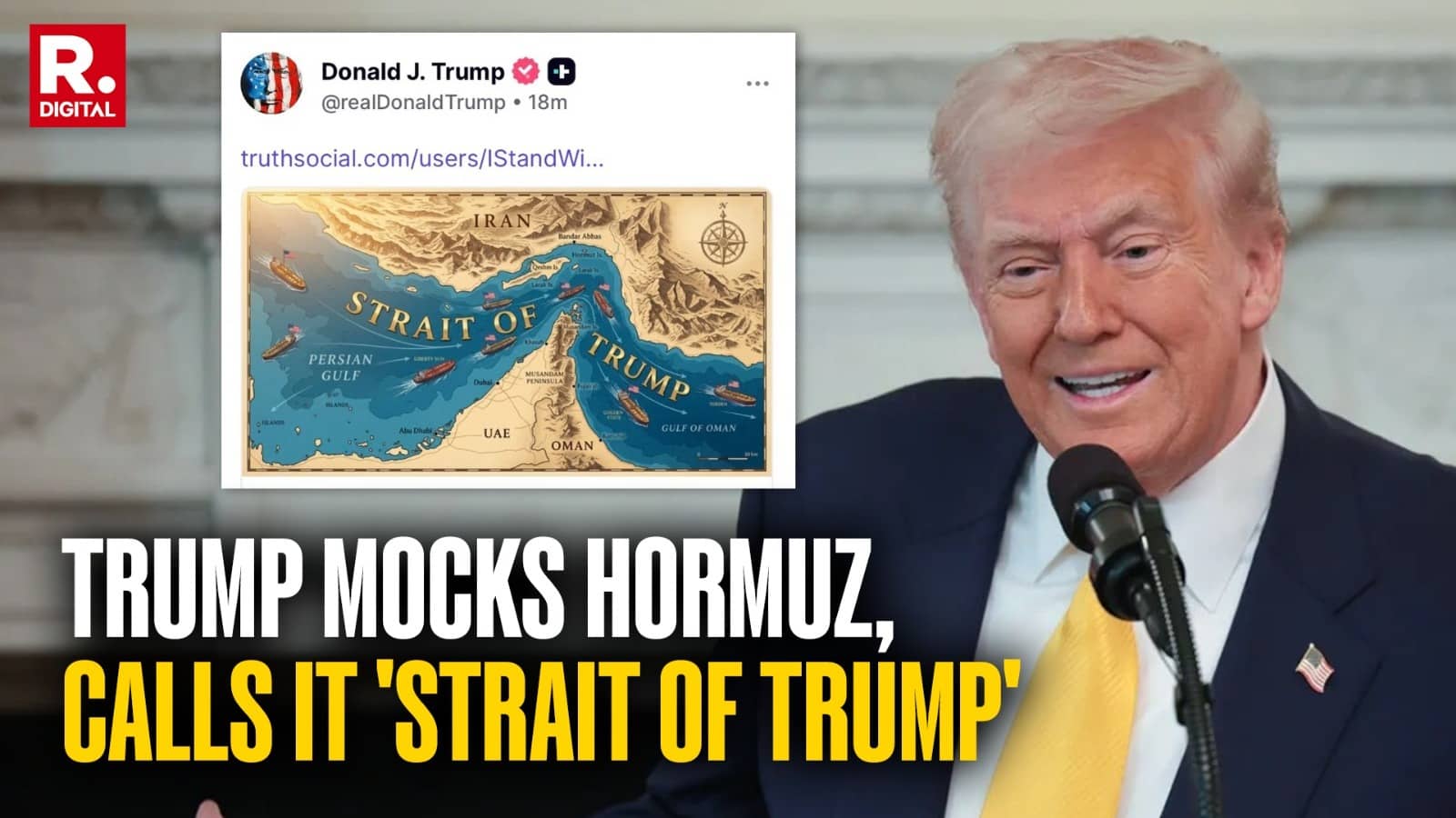 'Strait of Trump': Donald Trump Sparks Global Buzz With Hormuz Renaming Suggestion