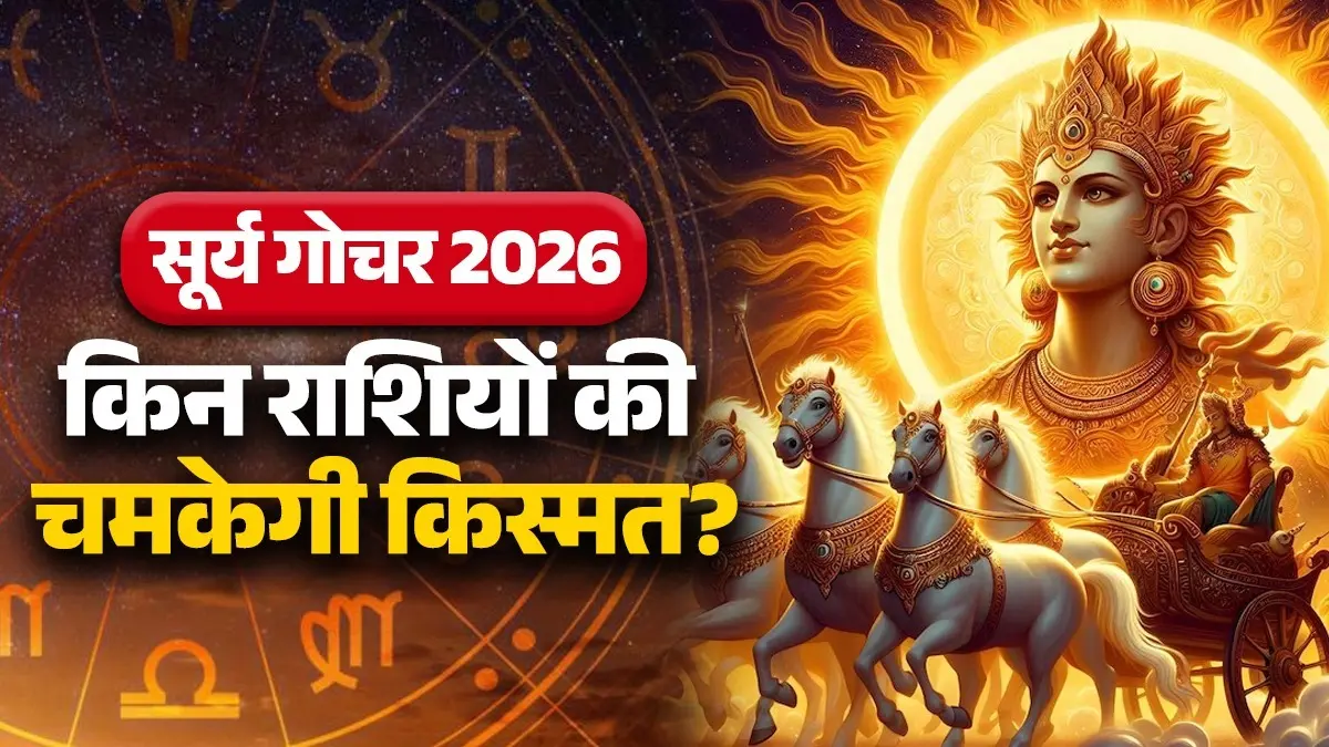 Surya Gochar 2026: सावन में होगा साल का सबसे बड़ा सूर्य गोचर, इन 6 राशियों की चमकेगी किस्मत Surya gochar 2026 sun-transit-krittika-nakshatra-lucky-zodiac-signs-predictions rashi