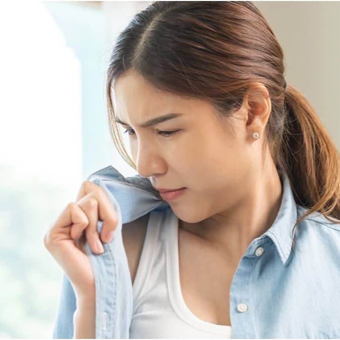 Sweat causes clothes to smell bad during summers