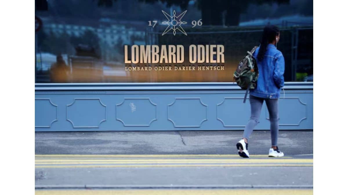 The logo of private bank Lombard Odier (LODH) is seen at a branch office in Zurich, Switzerland August 12, 2019.