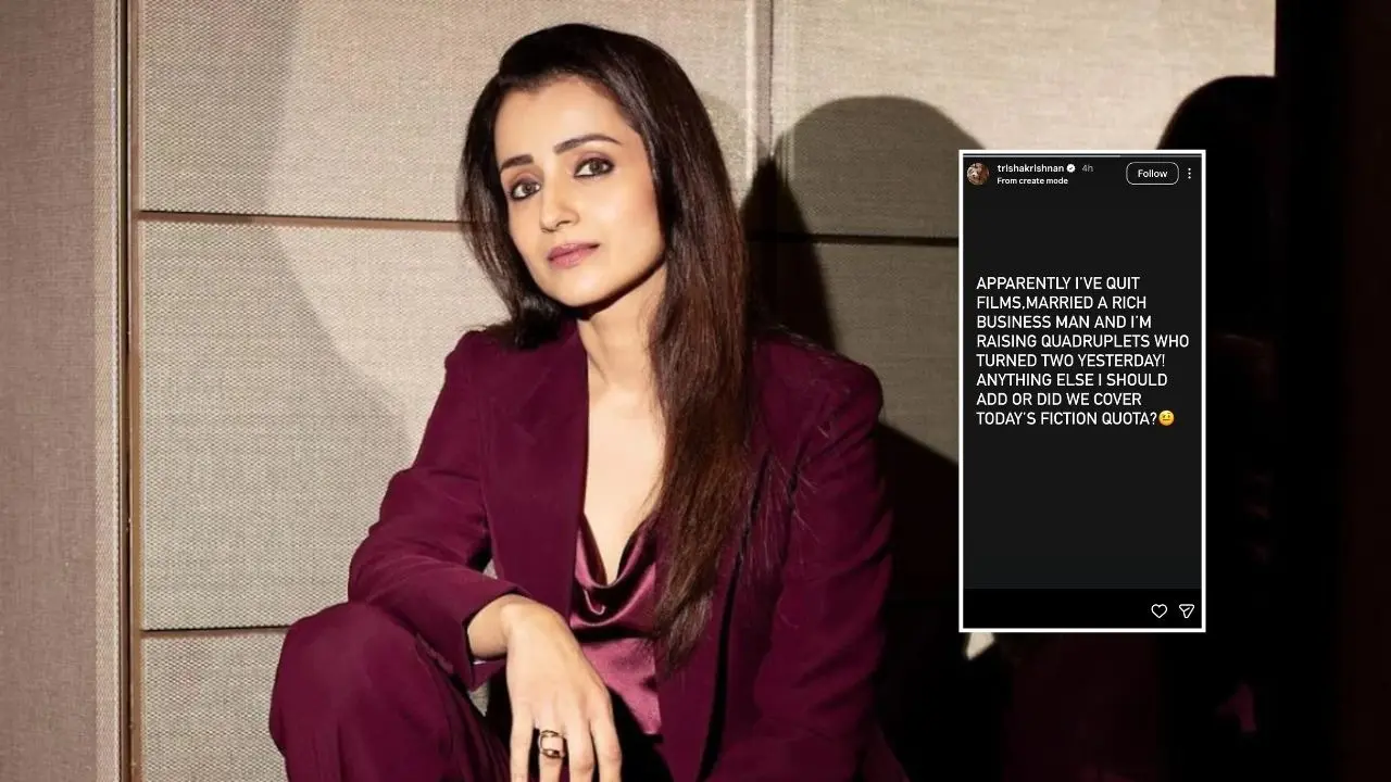 Trisha Krishnan Silences Rumours Surrounding Her Personal Life Amid Vijay Link Up: Apparently, I've Quit Films, Married Rich Businessman… Trisha Krishnan Silences Rumours Surrounding Her Personal Life Amid Vijay Link Up: Apparently, I've Quit Films, Married Rich Businessman…