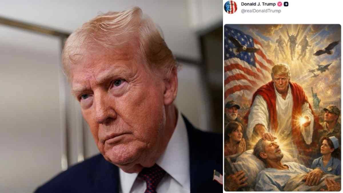 Trump Deletes Jesus Christ-Like AI Post After Facing Backlash From Religious Conservatives Amid Iran Naval Blockade Threat
