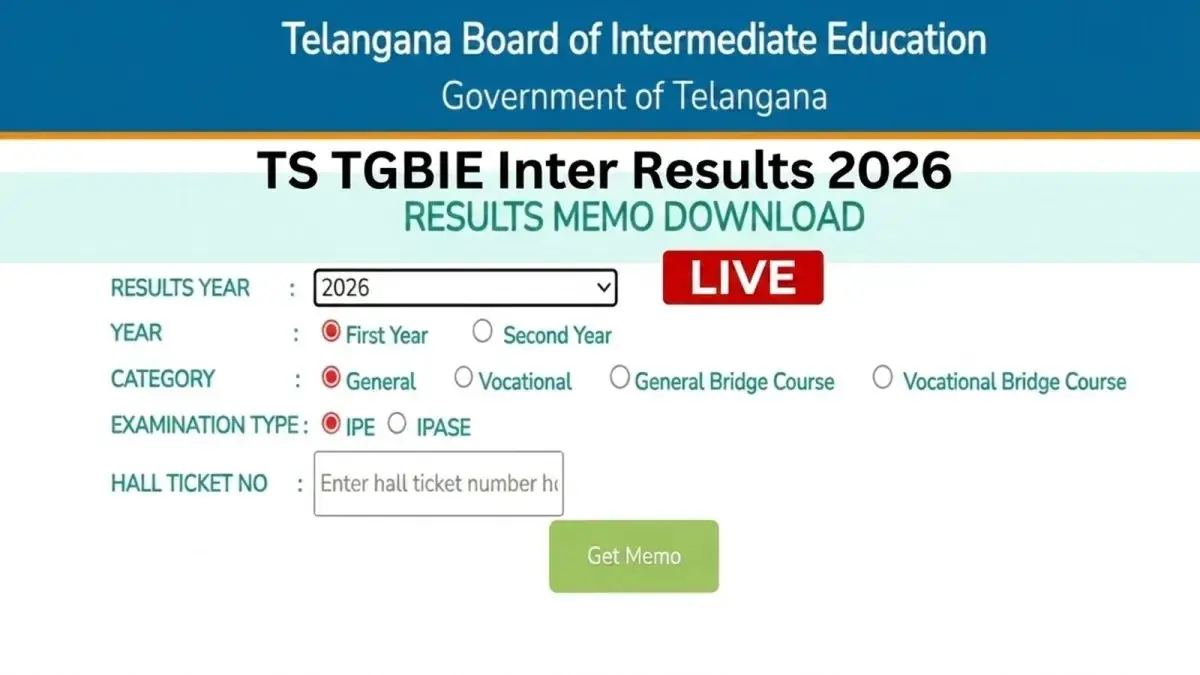 TS Inter Results 2026 Out: 1st, 2nd Year Marks Memo Out, Download Link Here TS Inter Results 2026 Out: 1st, 2nd Year Marks Memo Out, Download Link Here