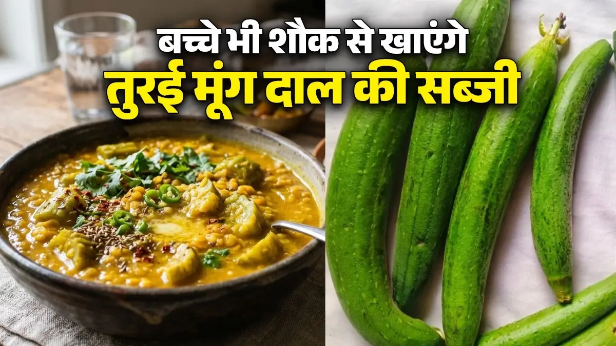 Turai Moong Dal Sabji Recipe: घर पर बनाएं तुरई मूंग दाल की सब्जी, बच्चे भी शौक से खाएंगे; नोट करें बनाने की सबसे आसान रेसिपी turai-moong-dal-sabji-recipe how-to-make-turai-moong-dal-sabji-at-home Ridge gourd summer recipe