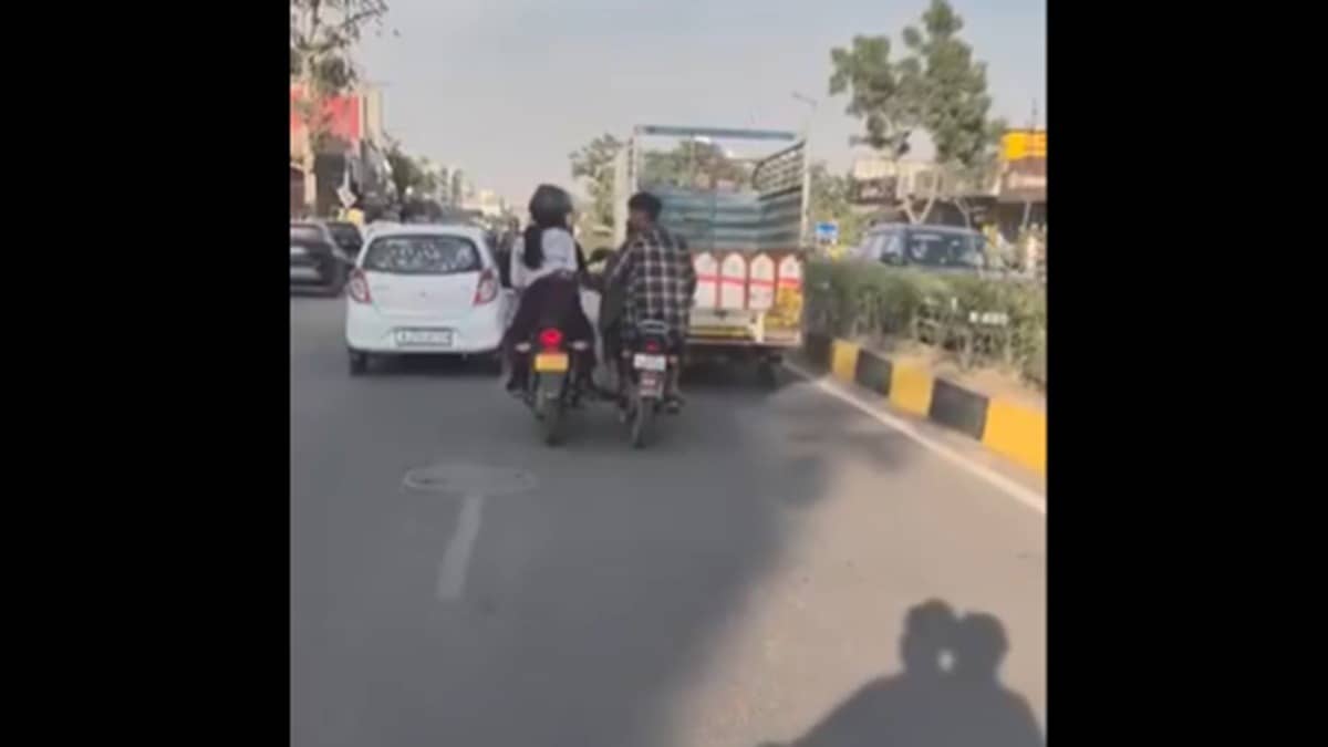 Two Men On Bike Harass Woman On Busy Jaipur Road, Video Goes Viral
