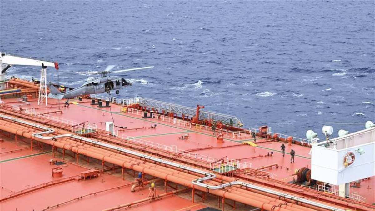 US Flexes Military Muscle In Indo-Pacific, Boards Oil Tanker Linked To Smuggling Iranian Crude | Watch