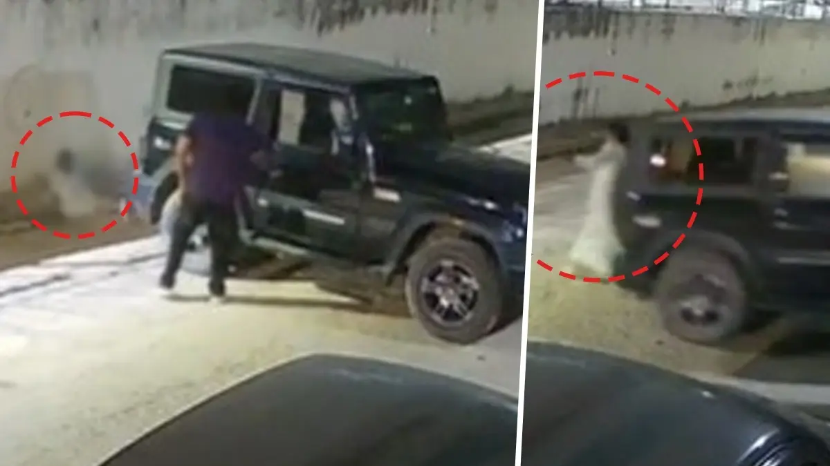 पोते की आंखों के सामने थार के नीचे कुचली गई दादी, CCTV में कैद हुई खौफनाक मौत - VIDEO uttar-pradesh-farrukhabad-woman-accidently crushed-to-death-by-thar-shows-tragic-moment video viral