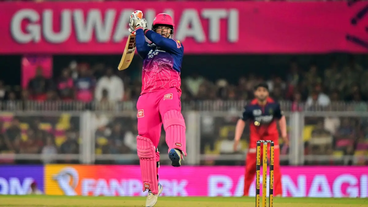 IPL 2026: Vaibhav Sooryavanshi's India Debut Call Amplifies, RR Star Tipped To Break Sachin Tendulkar's Record After RCB Heroics Vaibhav Sooryavanshi strikes a ball against RCB