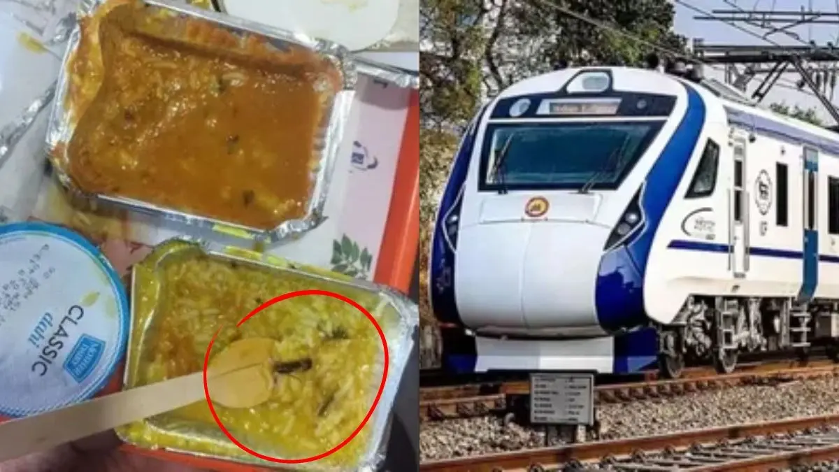 एक महीने में दूसरी बार वंदे भारत ट्रेन के खाने में मिला कीड़ा, IRCTC ने वेंडर पर ठोका 10 लाख का जुर्माना; लाइसेंस रद्द Vande Bharat Food Insect IRCTC Fine