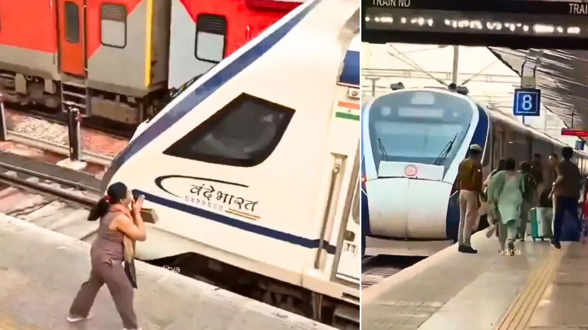 Video: ट्रेन छूट रही थी... महिला ने हाथ जोड़कर की विनती, आंखों में आंसू देख ड्राइवर ने लगाया वंदे भारत एक्सप्रेस पर ब्रेक; दिल छू लेगा वायरल वीडियो Vande Bharat Viral Video