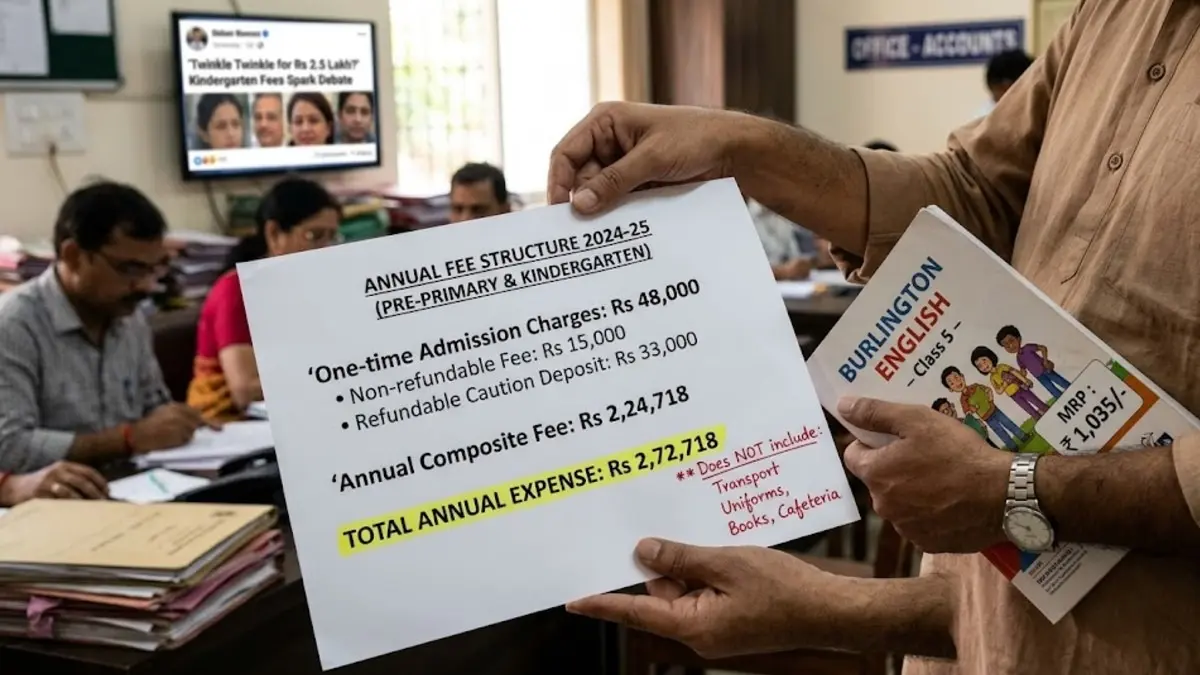 Viral Post: ‘Twinkle Twinkle for Rs 2.5 Lakh?’ Kindergarten Fees Spark Debate on Cost of Early Education in India Viral Post: ‘Twinkle Twinkle for Rs 2.5 Lakh?’ Kindergarten Fees Spark Debate on Cost of Early Education in India