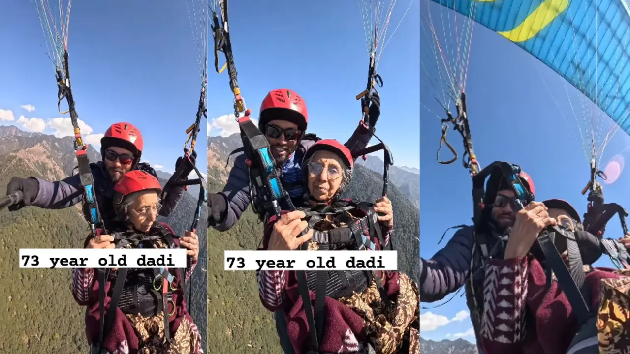 Viral: जब हवा में उड़ी 73 साल की दादी, पैराग्लाइडिंग करते देख खड़े हुए रोंगटे, लोग बोले- आप क्वीन हो...VIDEO Viral Video