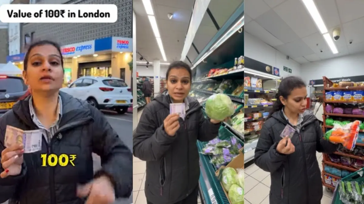 VIRAL VIDEO: इंडिया के 100 रुपये से लंदन में क्या-क्या खरीद सकते हैं? महिला ने सुपरमार्केट जाकर किया एक्सपेरिमेंट, नेटिजंस बोले- मेरा भारत महान VIRAL VIDEO