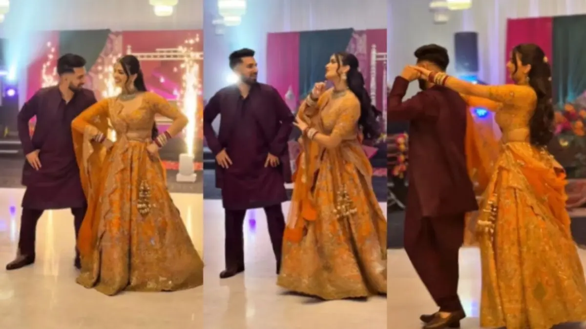 नखरे, चेहरे के एक्सप्रेशन और स्टेप्स... संगीत सेरेमनी में कपल ने दी धमाकेदार परफॉर्मेंस, सभी की टिकी निगाहें- VIDEO VIRAL Viral Video