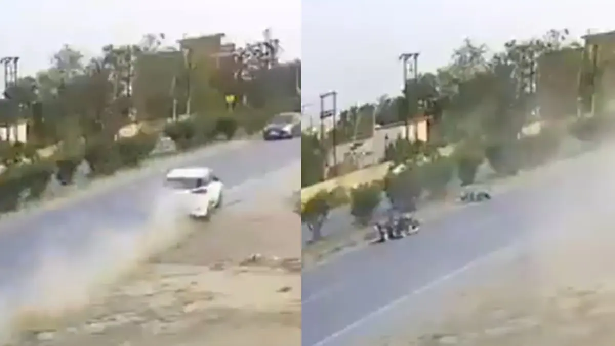 VIRAL: रॉन्ग साइड से आ रही कार ने मारी बाइक को जोरदार टक्कर, ‘पापा-पापा’ चिल्लाता रहा बेटा, पिता पड़ा रहा सड़क पर बेसुध, VIDEO चीर देगा दिल Viral Video