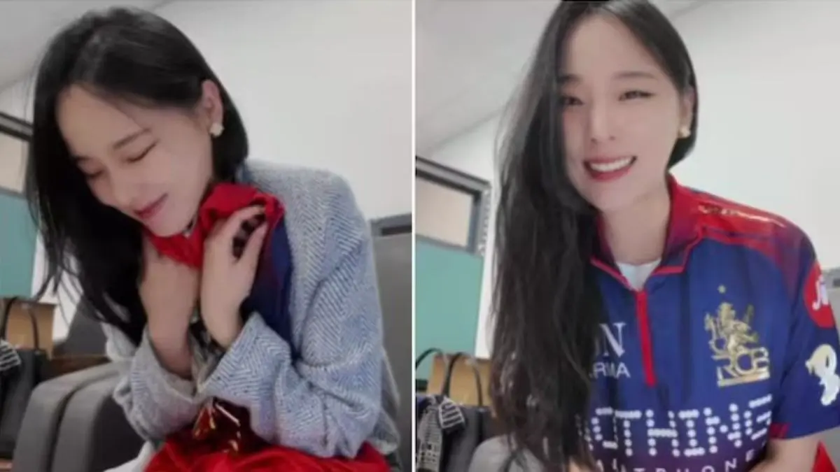 Viral Video: Korean Woman’s Wholesome Reaction To Unboxing RCB Jersey Melts Hearts Online | WATCH Viral Video: Korean Woman’s Wholesome Reaction Of Unboxing RCB Jersey Melts Hearts Online | WATCH