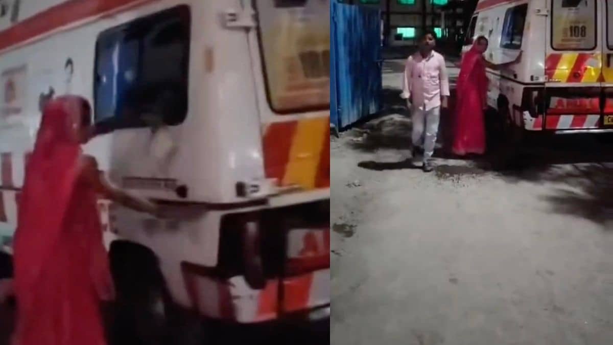 Viral Video Shows Wife Cleaning Ambulance as Husband Fought for Life at Katni Hospital | WATCH