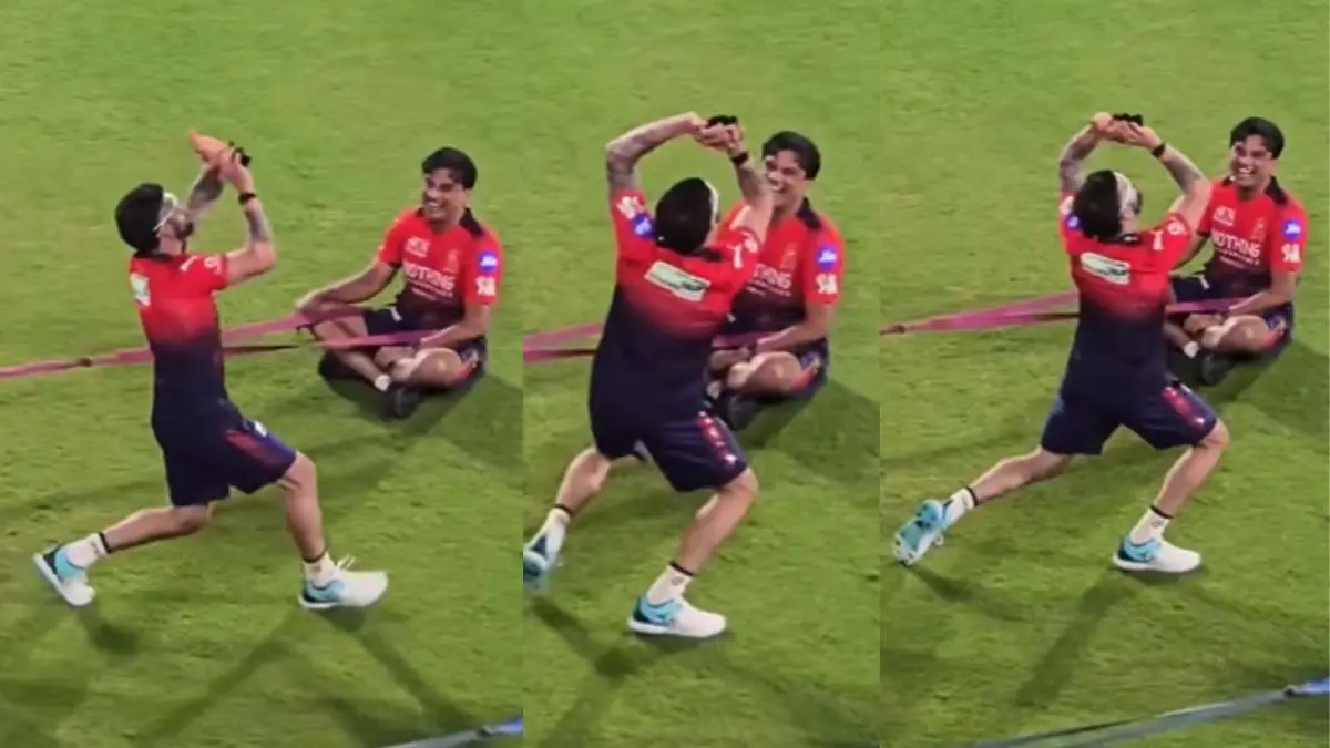 Virat Kohli Nagin Dance Video: राजस्थान से मिली हार, लेकिन मैच से पहले विराट कोहली के 'नागिन डांस' ने लूटी महफिल; देखें मजेदार वीडियो virat-kohli-funny nagin-dance-video viral-before-rr-vs-rcb-ipl-2026