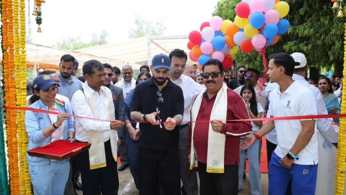Virat Kohli’s Childhood Coach, DDCA President Celebrate New Cricket Academy At DPS RK Puram Virat Kohli inaugurates cricket academy at DPS RK Puram in Delhi