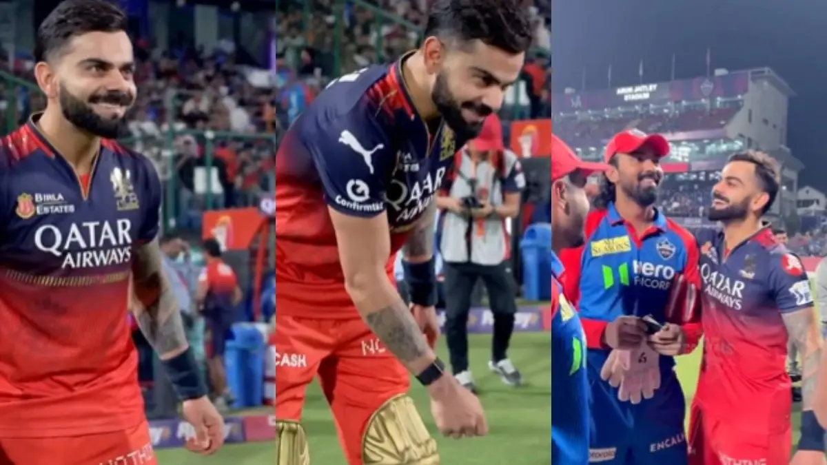 Virat Kohli POKES Fun at KL Rahul Over His Old Viral Celebration After RCB Hammer DC in IPL 2026 Match | WATCH VIDEO Virat Kohli, KL Rahul