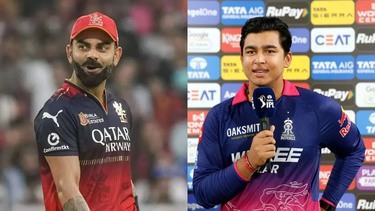 Virat Kohli's KING-like Gesture After Vaibhav Sooryavanshi's Blitz During IPL 2026 Match Between RR-RCB Win Hearts: 'Well Done...' | Republic World