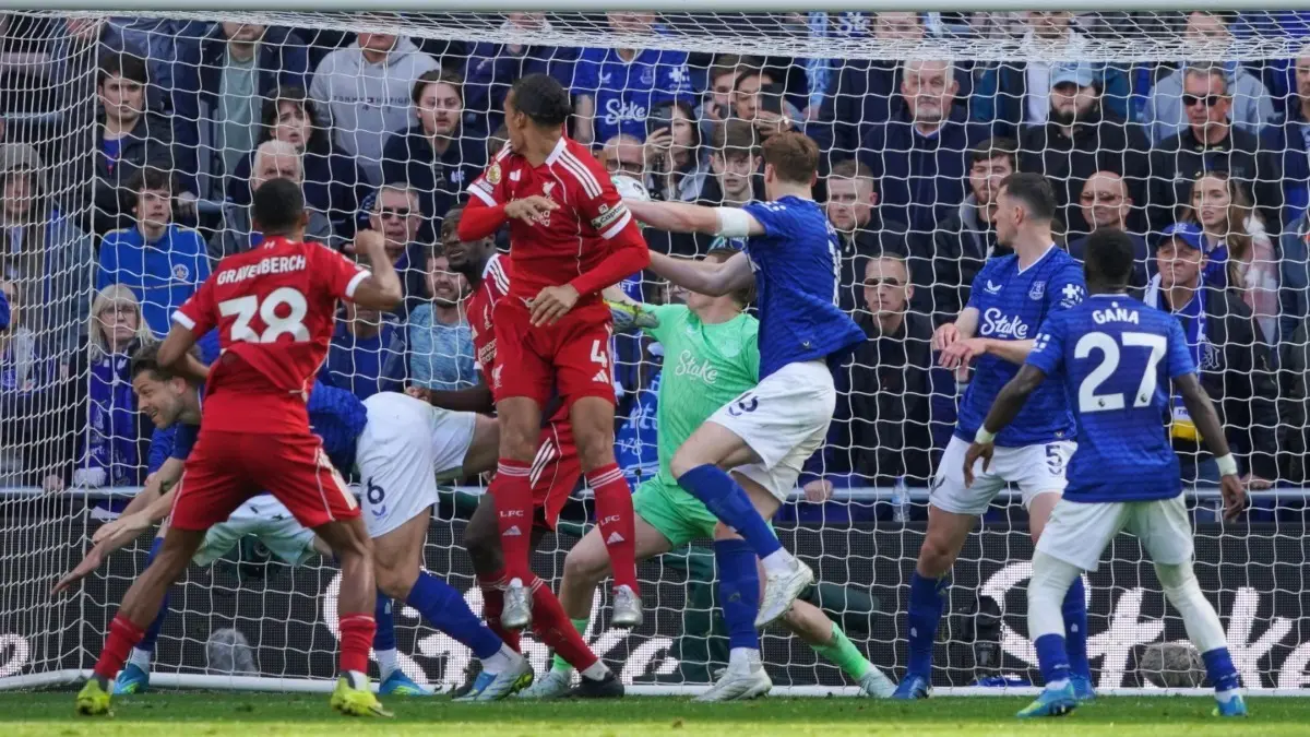 Premier League: Liverpool Score Late To Beat Everton In Merseyside Derby, Aston Villa And Nottingham Forest Grab Vital Wins Virgil van Dijk scores Liverpool's 2nd goal